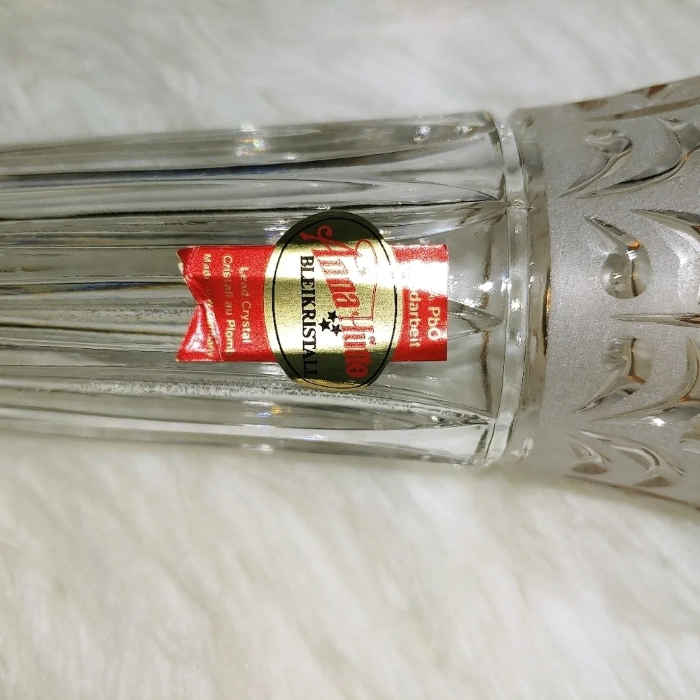 Vintage Anna Hutte Crystal Germany Vase